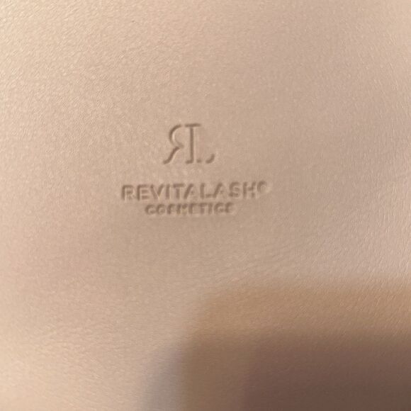 RL Cosmetics Blush Pink Faux Leather Circular Zip Make up Cosmetic Travel Bag - Picture 7 of 7